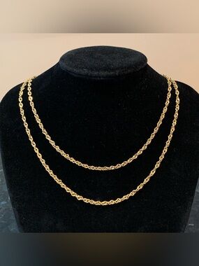 14K Yellow Gold Rope Chain Necklace – 36 Inches – 4.7g Solid 14kt – Italy Milor